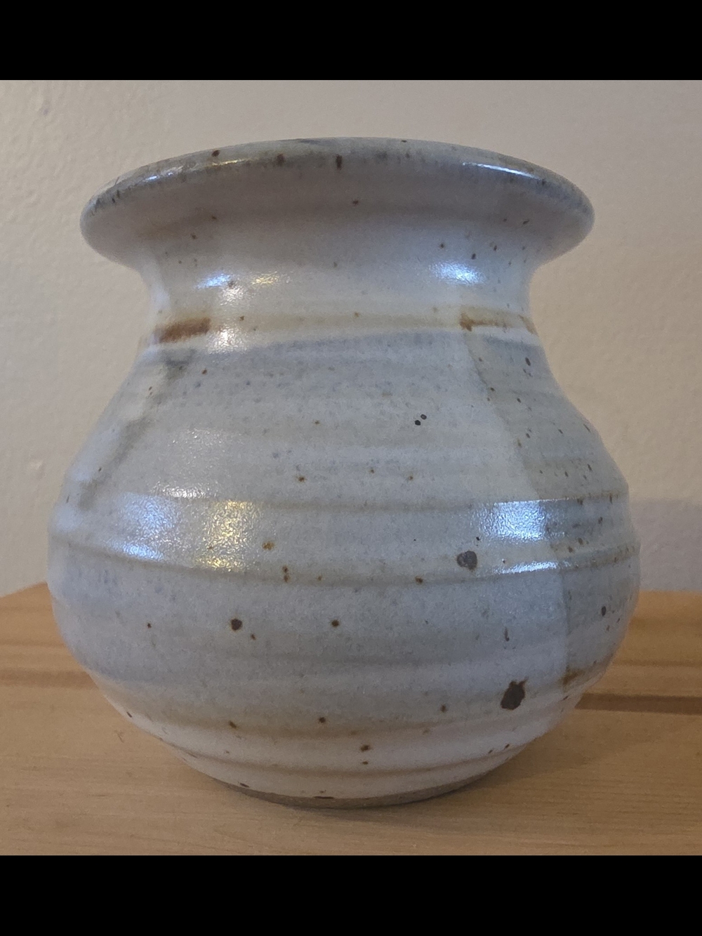 Handmade Ceramic Honey Pot with Lid - Cream Glaze - Picture 6 of 10